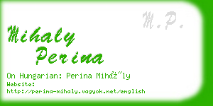 mihaly perina business card